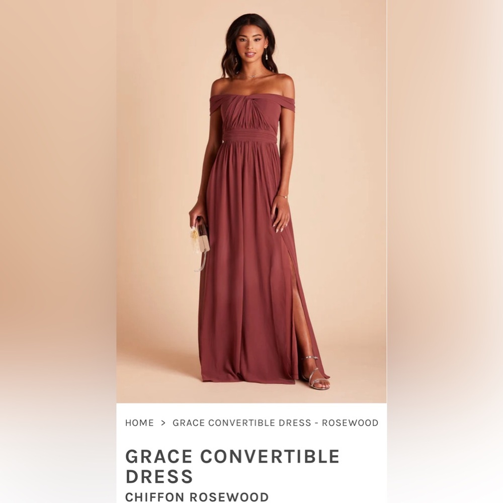 BIRDY GREY *XS SIZE* Grace Convertible Dress in Rosewood Color